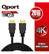 QPORT Q-HDMI202 HDMI 2.0 VERSİYON 4K 60HZ 20 METRE KABLO