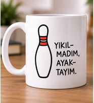 Yıkılmadım Ayaktayım Yazılı Motivasyon Sözlü Sevdiklerinize Hediye Porselen Kupa Bardak