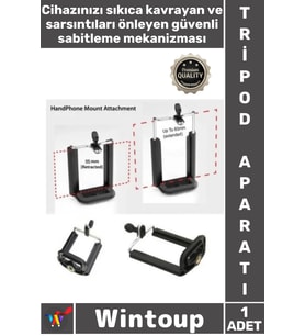 #Tripod Evrensel Akıllı Telefon Tutucu Sabitleyici ABS Plastik Cep Telefonu Tripod Bağlantı Aparatı