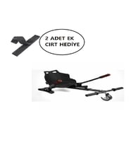 Tüm Modeller Ile Uyumludur Hoverkart Elektrikli Kaykay Hoverboard Aparatı(2 Adet Yedek Cırt Hediye) (Koyu Gri - Siyah)