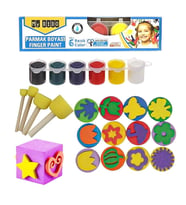 Parmak Boyası Ponpon Sünger Tampon Fırça Küp Eva Sünger Baskı Seti 23 Parça 1 Paket Artlantis Parmak Boyası Baskı Seti 1 Paket (Çok Renkli)