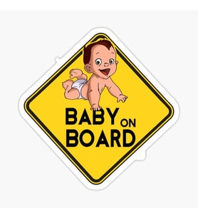 Baby On Board Arabada bebek var Oto Sticker Etiket 19CM md24
