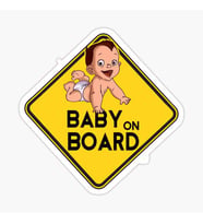 Baby On Board Arabada bebek var Oto Sticker Etiket 19CM md24