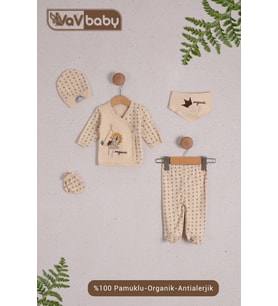 VavBaby Organik Hastane Çıkışı 5’li Aslanlı