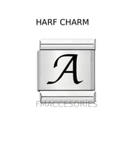 İTALYAN ÇELİK CHARM ÇELİK CHARM A HARFİ İSİM TARİH BAŞ HARF YAZILIR 9 MM FMACCESORİES