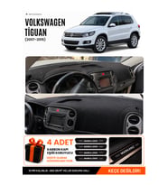 VOLKSWAGEN TİGUAN (2007-2015) Uyumlu Torpido Örtüsü Torpido Kılıfı - Siyah