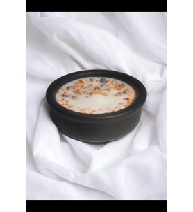 Okyanus Kokulu Aromaterapi Mum, Ahşap Fitilli, Dekoratif Doğal Çömlek Mum