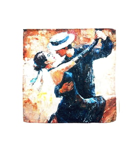 Çok Renkli Dans Figürlü Erkek Cep Mendili SPS561-37 (Karışık)