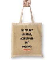 Positive Quotes Gift -Motivational Success - Entrepreneurs İnspiration Bez Çanta Uzun Saplı