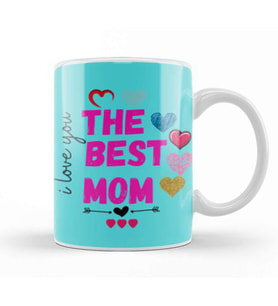 BEST MOM Mommy EST Flower Mothers Day 2021 Kupa Bardak Porselen