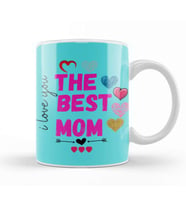 BEST MOM Mommy EST Flower Mothers Day 2021 Kupa Bardak Porselen