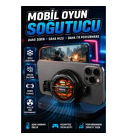 LED Işıklı Telefon Soğutucu Fan Geniş Kıskaçlı Sessiz Mobil Oyun Soğutma Aparatı
