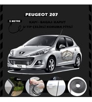 Peugeot 207 Oto Araç Kapı Koruma Fitili 5metre Parlak Siyah Renk
