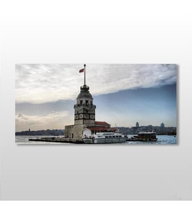 Kız Kulesi İstanbul Kanvas Tablo 100x50cm (Karışık)