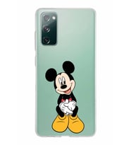 Samsung Galaxy S20 FE Kapak Mickey Mouse Tasarımlı Şeffaf Silikon Kılıf