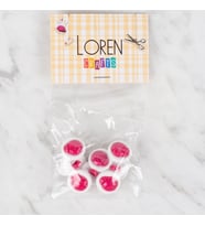 Crafts 8 Li Fuşya Uğur Böceği Düğme - 647