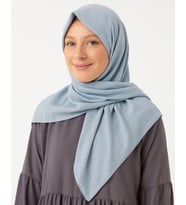 Bambu Kraş Eşarp 100x100 cm – Terletmez, Tok ve Dik Duran, Dört Mevsim Kullanıma Uygun (Açık Mavi)