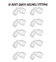 10 Adet Quick Geçmeli Fitting (Beyaz)