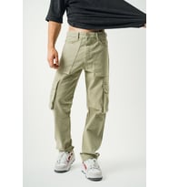 Erkek Haki Kargo Cep Baggy Pantolon