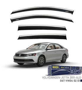 Volkswagen Uyumlu Jetta -2011 Kromlu Cam Rüzgarlığı 4Lü Parça