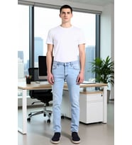 Erkek Açık Comfort Denim Dar Paça Pantolon Fonksiyonel Dayanıklı Kaliteli Konforlu Estetik