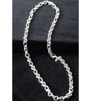 Kalın Zincir Yuvarlak Model Oval 925 Ayar Gümüş Kolye (Silver)