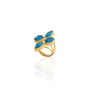 Kadir Jewellery 22 Ayar Altın Kaplama Zirkon Taşlı Kadın Vintage Yüzük