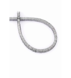 Hematit Doğal Taş Mat Açık Gri Dore Kesim 4x1mm Dizi [AA]