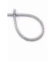 Hematit Doğal Taş Mat Açık Gri Dore Kesim 4x1mm Dizi [AA]