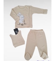 Duet Kids Yenidoğan Üçlü Takım (Krem)