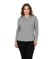 Kadın Yumoş Düğmeli Modelli Bluz BGL-ST05136 (Gri)