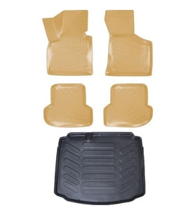 Rizline Audi A3 Hb 2003-2012 3D Bagaj Havuzu ve Paspas Bej