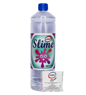 Lansy zıp zıp slime boyasız şeffaf 1 kg + boraks