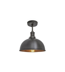 Dylight Retro Metal Dekoratif Bakır Tavan Plofyonet Avize Çap:30 cm (Siyah)