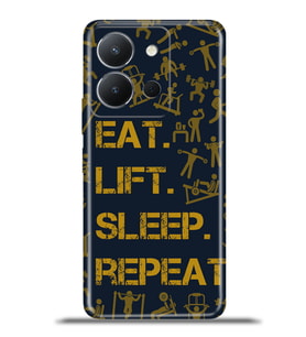 Vivo Y36 Kapak HD Renkli Dizayn Silikon Kılıf - Eat Lift