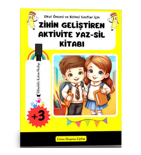 Okul Öncesi ve Birinci Sınıflar İçin Zihin Geliştiren Aktivite YAZ-SİL Kitabı