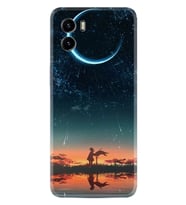 Vivo Y15S Y32 Y33S Y51 Y53S Kılıf Desemli Silikon Ay ve Kız 1720
