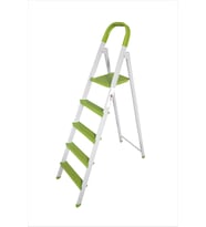 Uzun Büyük 130 cm A Tipi 4+1 Toplam 5 Kaydırmaz Basamaklı Sehpalı Açılır Kapanır Merdiven Basamak