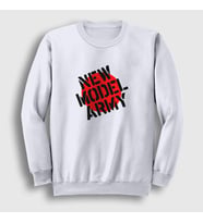 Presmono Unisex Beyaz Logo Rock New Model Army Sweatshirt 485651tt (Beyaz)