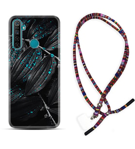 Realme 5i 5 Pro 6i 7 Pro 8 Kılıf Boyun Asklı Rasta Silikon Foid Green 1643