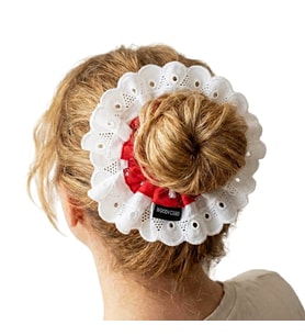 Woodycord El Yapımı Fisto Detaylı Hacimli Scrunchie Topuz Tokası