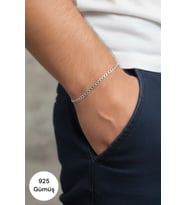 925 Ayar Gümüş Gurmet Erkek Zincir Bileklik (3 mm)