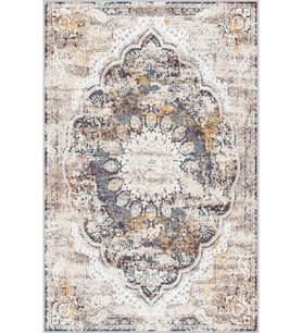 Eliana Home Baskılı, Yıkanabilir Kaymaz Taban Salon Halısı LNA1338-HT631 100x150 cm (Bej)