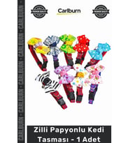 #Tasma Ayarlanabilir Zilli Yumuşak Dokulu Şık Desenli Konforlu Kedi Aksesuarı Papyonlu Kedi Tasması