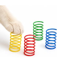 4’lü Kedi Oyun Yayı – Renkli Zıplayan Spiral Kedi Oyuncağı, İnteraktif Eğlence ve Egzersiz Oyuncağı, Kediler ve Yavru Kediler İçin Hareketli Oyun Seti