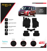Opel Combo D 2011-2017 3D Havuzlu Paspas (Siyah - Beyaz)