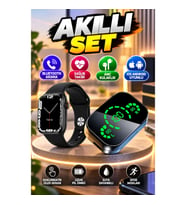 44 mm Dokunmatik OLED Akıllı Saat ve ANC Kablosuz Kulaklık Seti – iOS Android Uyumlu