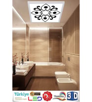 Yeni Nesil Aydınlatma Baskılı Led Panel 60w Beyaz Çerçeve-60x60 Modern Çerçeve