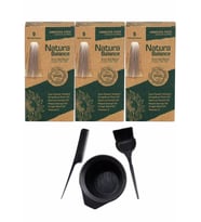 NATURA BALANCE SAÇ BOYASI 9 ÇOK AÇIK KUMRAL 3 ADET+SAÇ BOYAMA SETİ