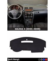 Mazda 3 (2003-2008) 3d Torpido Koruma Kılıfı - Ön Göğüs Kaplama - Siyah Şerit